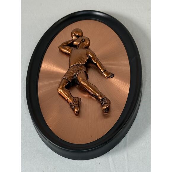 Copperama Basketball Male Player Wall Plaque 3-D copper art w/Frame, 85-28 - Picture 5 of 13